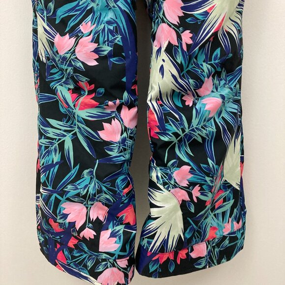 Obermeyer Anya Bib Pant Teen Size L 14-16 Alohaute Print Snowboarding Ski Winter - Picture 6 of 16